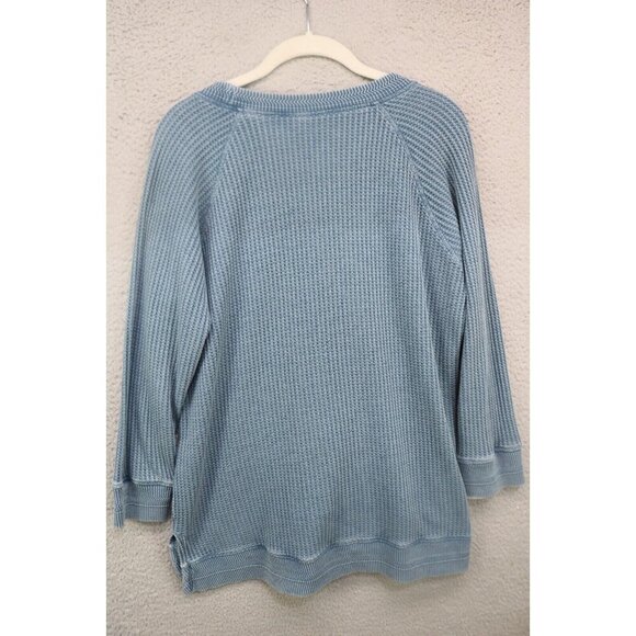 Soft Surroundings Distressed Waffle Knit Tunic-Size Medium/Petite-Soft - Picture 9 of 11